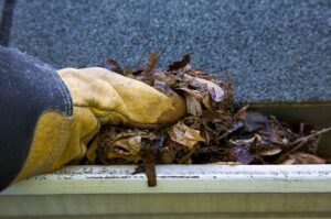 Roof and gutter cleaning for fire and storm safety